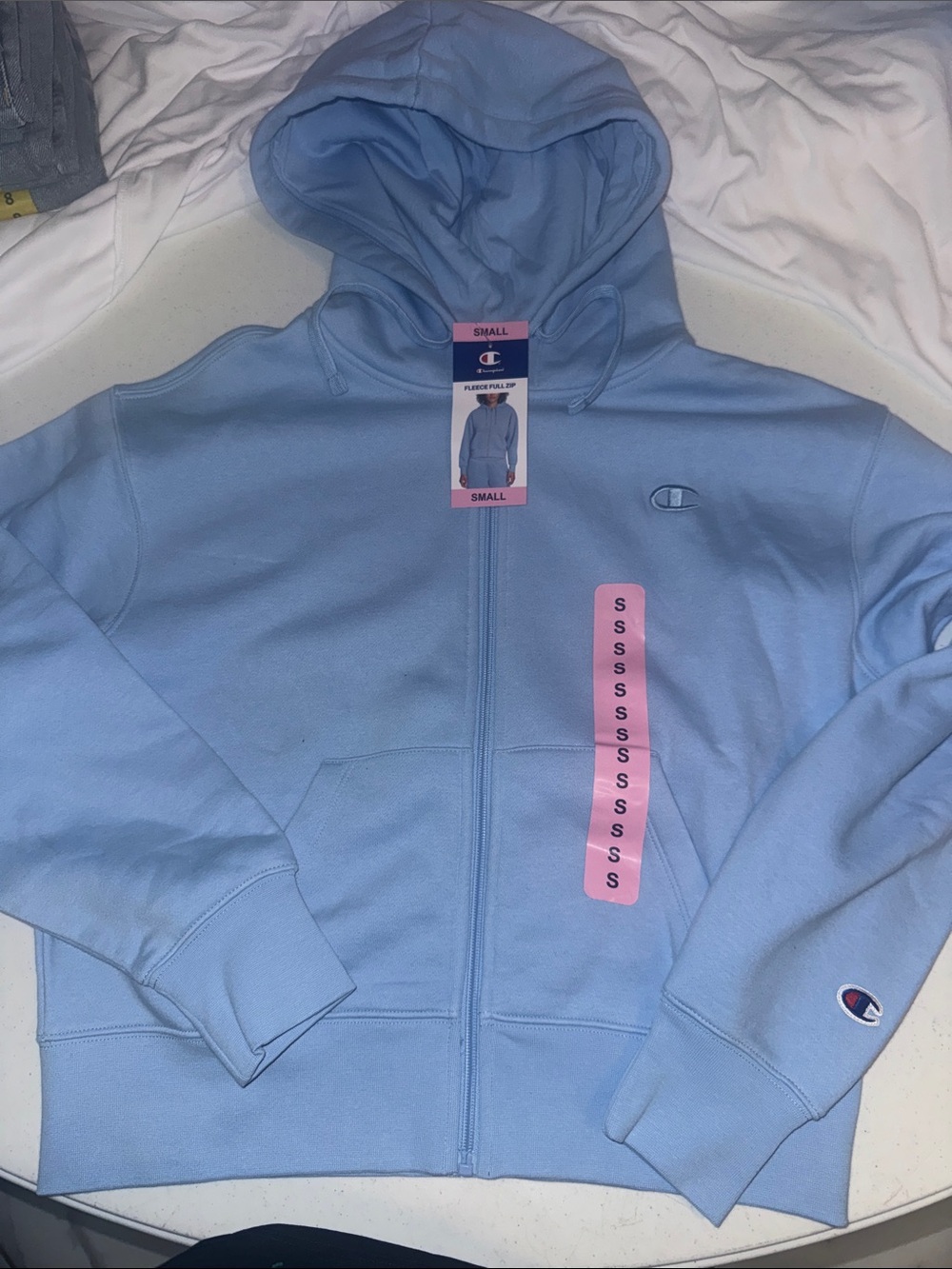 Champion Kids' Baby Blue Full-Zip Hoodie